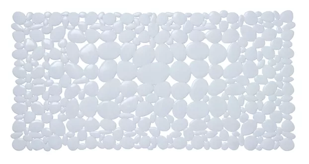 Tapis bain antidérapant Sasso blanc