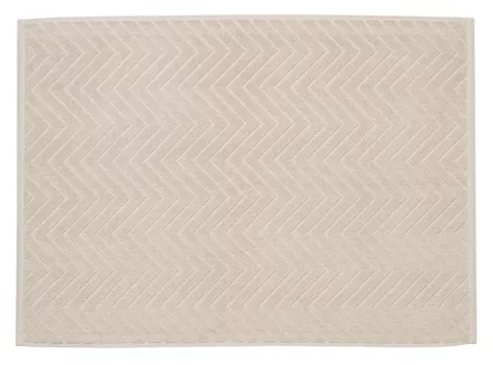 Frottiervorleger Chevron beige 100% Baumwolle