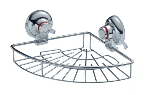 Drahtkorb dreieckig verchromt / mit Saugnapf