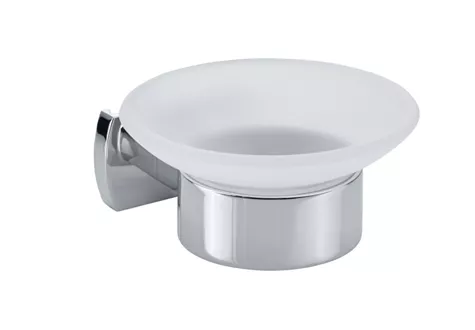 Porte-savonnette verre Biasca chromé
